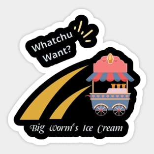 Big Worm's Ice Cream,Los Angeles Sticker